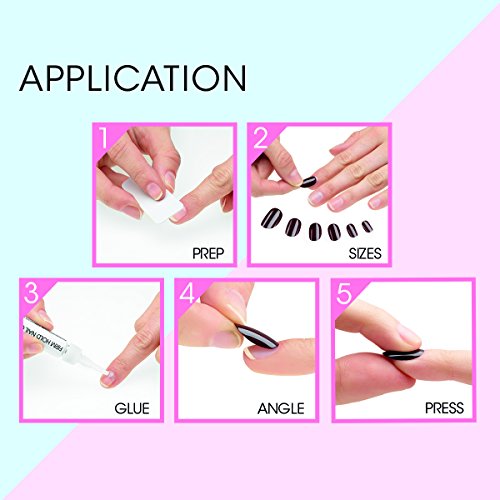 Elegante Toque Natural francés Nails Número 124, Pequeño