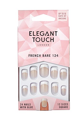 Elegante Toque Natural francés Nails Número 124, Pequeño