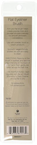 e.l.f. 84023 brocha de maquillaje para ojos - Brochas de maquillaje para ojos (Pincel delineador, Plano, Sintético, Negro, Mujeres, 1 pieza(s))