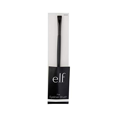 e.l.f. 84023 brocha de maquillaje para ojos - Brochas de maquillaje para ojos (Pincel delineador, Plano, Sintético, Negro, Mujeres, 1 pieza(s))