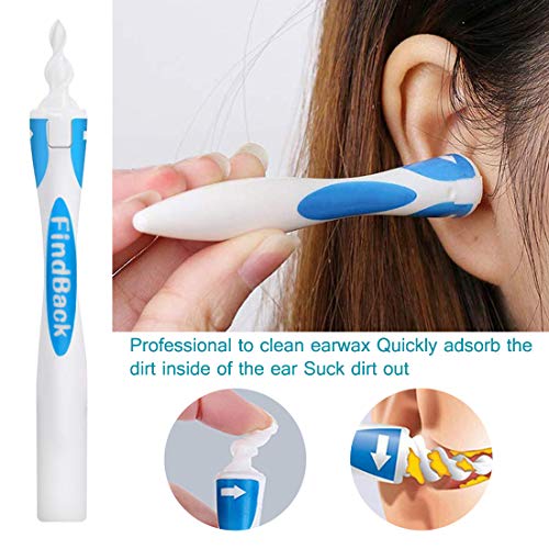 Eliminador de cera para oídos, kit de herramientas para eliminar cera de oídos en espiral con 16 puntas lavables, seguro y suave, apto para niños y adultos