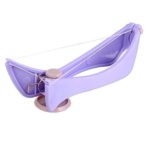 Eliminador de vello facial Defeatherer Hilo de algodón Cabello Cuerpo Cara Herramientas de depilación Hilo reemplazable Shaver-Light Purple