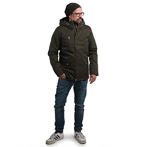 Elvine Cornell Army Green - Abrigo de Trabajo Verde Verde S