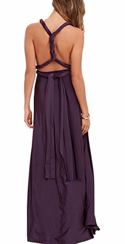 EMMA Mujeres Falda Larga de Cóctel Vestido de Noche Dama de Honor Elegante sin Respaldo