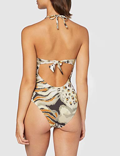 Emporio Armani Swimwear Padded Swimsuit Beachwear Tropical Safari bañadores, Multicolor (Stampato Animalier 62520), 40 (Talla del fabricante: Medium) para Mujer