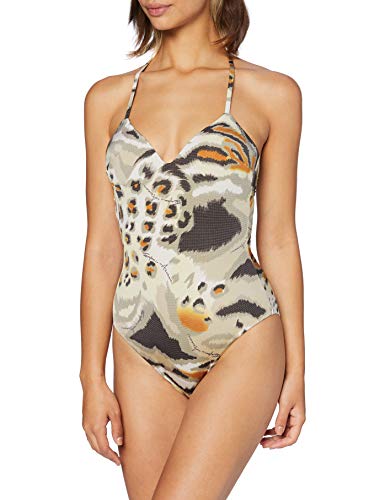 Emporio Armani Swimwear Padded Swimsuit Beachwear Tropical Safari bañadores, Multicolor (Stampato Animalier 62520), 40 (Talla del fabricante: Medium) para Mujer
