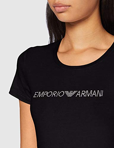 Emporio Armani T-Shirt Camiseta, Negro - Black, L para Mujer