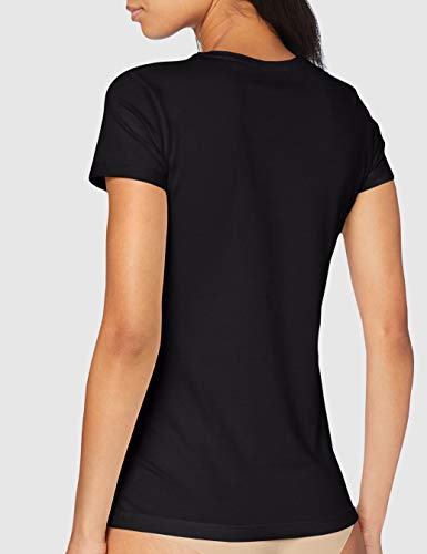 Emporio Armani T-Shirt Camiseta, Negro - Black, L para Mujer