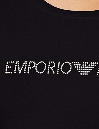Emporio Armani T-Shirt Camiseta, Negro - Black, L para Mujer