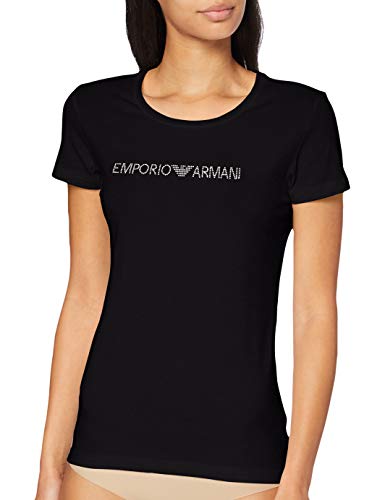Emporio Armani T-Shirt Camiseta, Negro - Black, L para Mujer