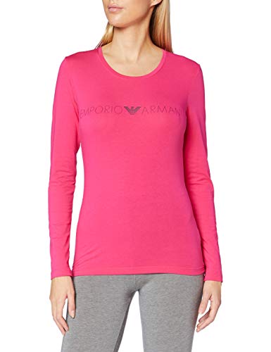 Emporio Armani T-Shirt Camiseta, Pop Pink – Pop Pink, S para Mujer
