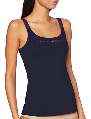 Emporio Armani Tank Camisa Cami, BLU Marine – Azul Marino, S para Mujer