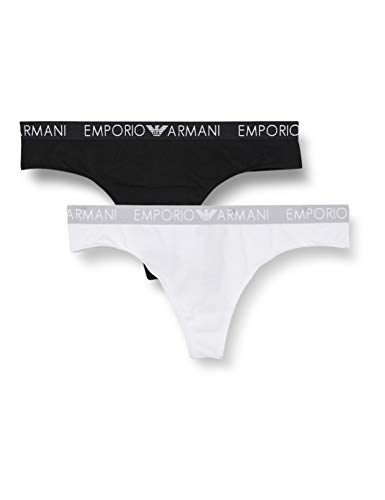 Emporio Armani Underwear Iconic Cotton Ropa Interior, Bianco, L para Mujer