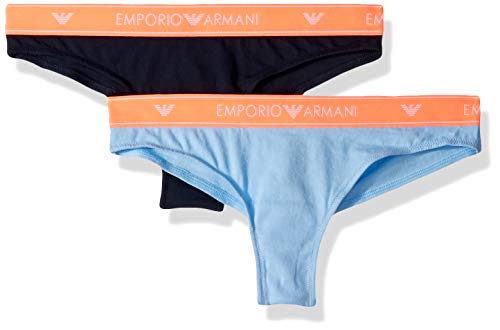 Emporio Armani Women's Iconic Logoband 2-Pack Brazilian Brief