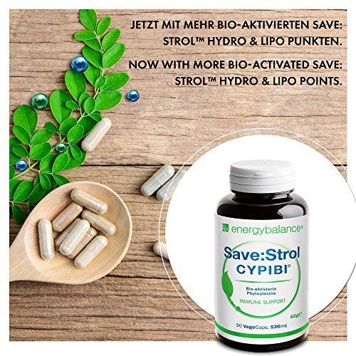 EnergyBalance Save:Strol CYPIBI con 2671 SaveStrol Hydro & Lipo Points | 90 cápsulas de plantas naturales | Extracto de polifenoles y antocianos del extracto de arándano | Calidad de marca desde Suiza