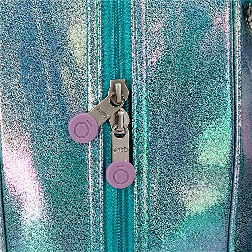 Enso Estuche Triple Cremallera Be a Mermaid, color Verde