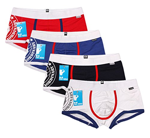 EOZY Men Underwear Calzoncillos Slips Bóxer Briefs para Hombre Algodón Forma U 4Piezas ES 40/M