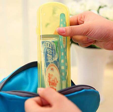 Ericotry - Estuche de plástico para cepillos de dientes, a prueba de polvo, para uso diario y de viaje, color aleatorio