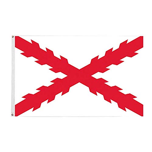Ericraft Bandera Cruz de Borgoña Grande 90x150cms Bandera tercios españoles balcón para Exterior Reforzada y con 2 Ojales metálicos, Bandera borgoña, Bandera Imperio español