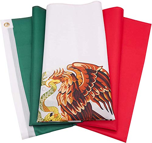 Ericraft Bandera Mexicana Grande 90x150cms Bandera Mexico de balcón para Exterior Reforzada y con 2 Ojales metálicos, Bandera de Mexico, Mexican Flag