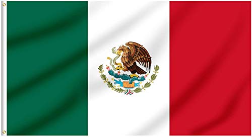 Ericraft Bandera Mexicana Grande 90x150cms Bandera Mexico de balcón para Exterior Reforzada y con 2 Ojales metálicos, Bandera de Mexico, Mexican Flag