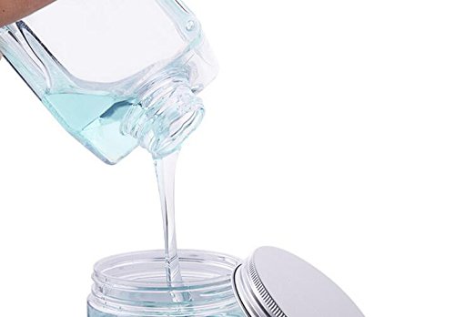 erioctryJuego de 6 recipientes vacíos de plástico PET, con tapa de aluminio plateado, 50/100/150 g, para cosméticos, cremas, maquillaje, ,  150G,  Transparente,, ]