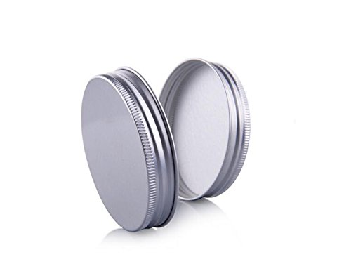 erioctryJuego de 6 recipientes vacíos de plástico PET, con tapa de aluminio plateado, 50/100/150 g, para cosméticos, cremas, maquillaje, ,  150G,  Transparente,, ]