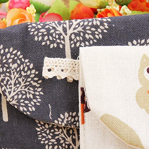 ERKDH Aunt Bolsa de servilleta Sanitaria Absorbente Monedero Marcos de Tarjetas de crédito y artículos de exhibición Bolsa de Almacenamiento Bolsas sanitarias de Dibujos Animados Forma de Llave, D, M