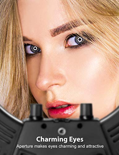 ESDDI - Anillo de luz LED Regulable de 18 Pulgadas, Bicolor 3200 K-6500 K, Kit con trípode y Soporte para teléfono móvil para Selfies, vídeos y Maquillaje