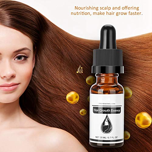 Esencia de crecimiento capilar, 20 ml Regeneración capilar Aceite de ginseng Reparaciones Folículos capilares Prevención de la pérdida capilar para hombres y mujeres El cuero cabelludo saludable forta