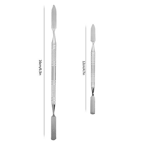 Espátula de cera Delaman de acero inoxidable con doble punta, aplicador de cicatrices, herramienta de maquillaje de efectos especiales, 1 unidad