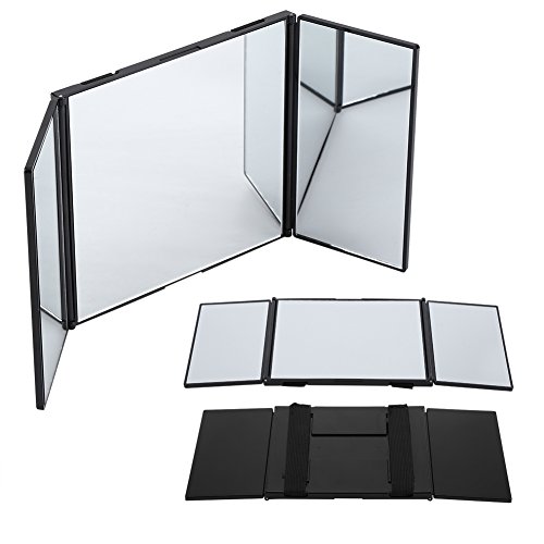 Espejo de maquillaje, negro plegable ABS + parasol de vidrio para coche, protector de espejo de maquillaje para coche, para Bosch, Craftsman, DeWalt, FEIN, Ridgid, TCH, Makita, Milwaukee