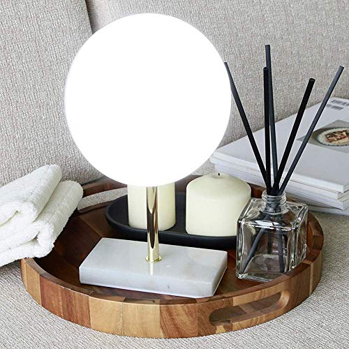 Espejos de tocador de encimera, Espejos de Afeitar Espejo de Maquillaje Espejo de baño cosmético Redondo 1X Lupa de Doble Cara de Mano con Soporte Espejos de Afeitar Espejo de Maquillaje