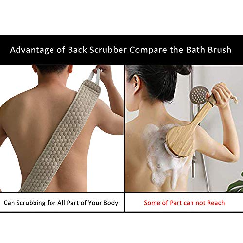 Esponja exfoliante para la espalda, para el cuerpo y la ducha,Espalda Scrubber Pad para eliminar la piel muerta,Esponjas Baño para Hombre y Mujer