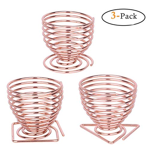 Esponja para maquillaje y polvos, soporte de exhibición de esponja, 3 piezas, oro rosa