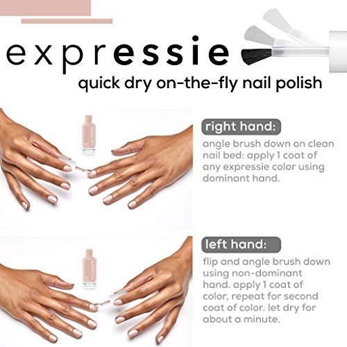 Essie Expressie Esmalte de resultado profesional, esmalte de secado rápido, fórmula 3 en 1, pincel angular para una aplicación fácil 360 Binge Worth