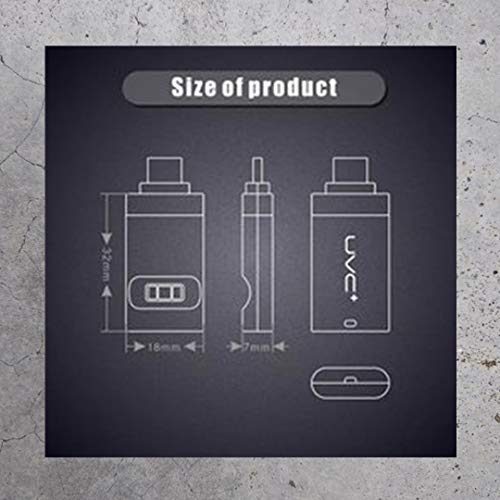 Esterilizador con luz UV - Esterilizador UV Tipo C - Desinfección en 10 segundos - Elimina 99,9% de Virus y Bacterias - No Necesita Batería - Bajo Consumo - Color Blanco