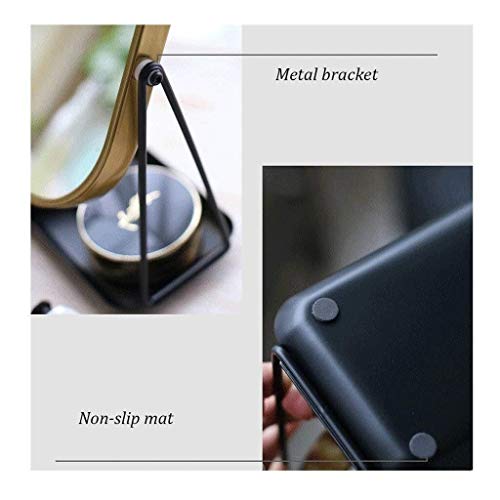 Estilo Nórdico De Escritorio De Alta Definición De La Belleza Del Maquillaje Del Espejo Del Espejo De Escritorio Con Espejos De Maquillaje Hierro Forjado Base De Almacenamiento Cosmética Espejo De Alt