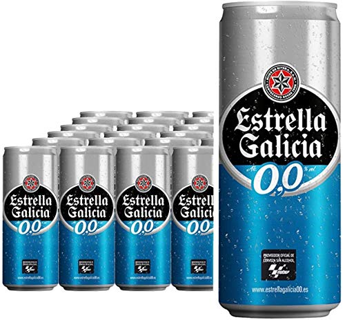 Estrella Galicia Cerveza 00 - Pack de 24 latas x 33 cl