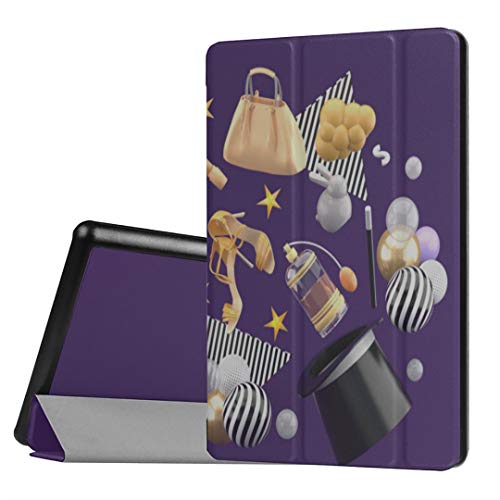 Estuche para Tableta Fire HD 8 (Lanzamiento 2018/2017/2016), Bolsos Lápiz Labial Tacones Altos Perfume Flying Case Cover con Auto Wake/Sleep