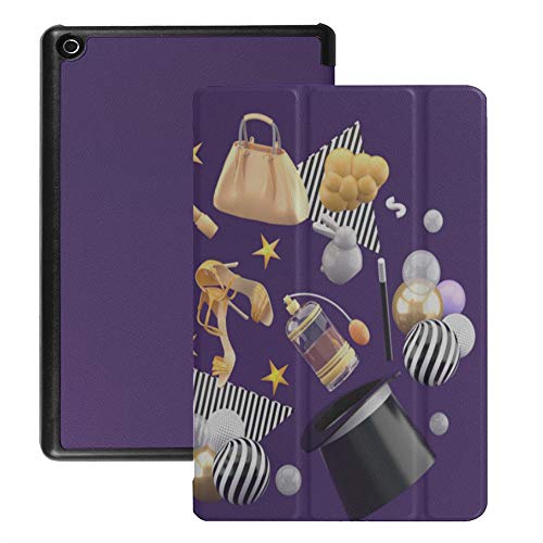 Estuche para Tableta Fire HD 8 (Lanzamiento 2018/2017/2016), Bolsos Lápiz Labial Tacones Altos Perfume Flying Case Cover con Auto Wake/Sleep