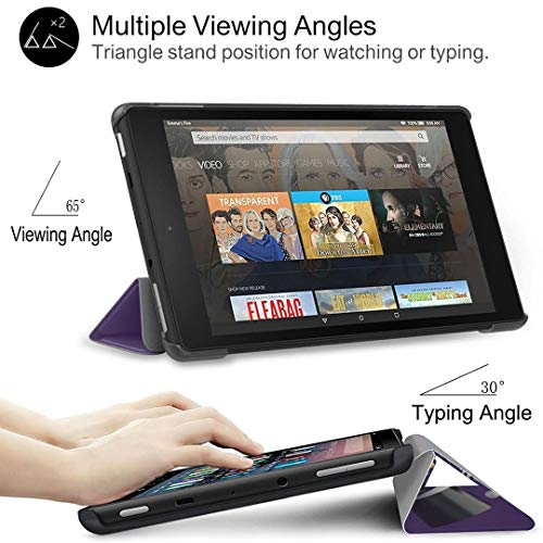 Estuche para Tableta Fire HD 8 (Lanzamiento 2018/2017/2016), Bolsos Lápiz Labial Tacones Altos Perfume Flying Case Cover con Auto Wake/Sleep