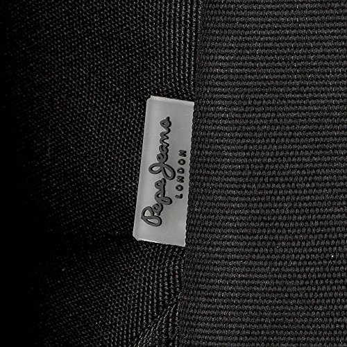 Estuche Pepe Jeans Cross Negro tres compartimentos