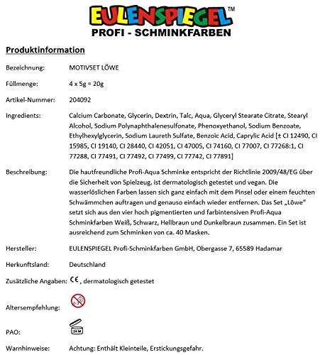 Eulenspiegel Motiv - Accesorio león