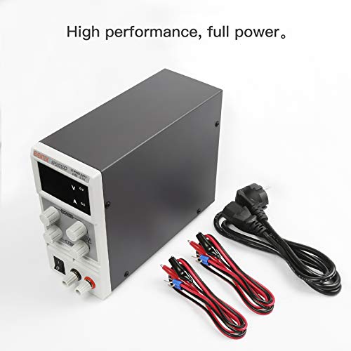 Eventek Fuentes de Alimentacion Regulables DC 0-30V / 0-10A Regulable Digital Ajustable Transformador, para Laboratorio, Reparación General