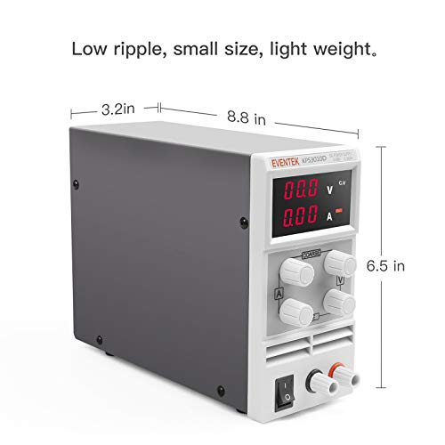 Eventek Fuentes de Alimentacion Regulables DC 0-30V / 0-10A Regulable Digital Ajustable Transformador, para Laboratorio, Reparación General