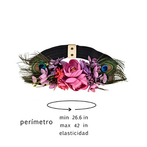Ever Fairy moda flor cinturones para mujer niña dama de honor vestido de satén cinturón boda fajas cinturón de la pluma tela elástica cinturón accesorios (A)