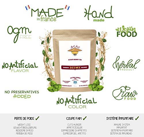 EVERWOL-ATAï/TÉ ARTISANAL/INFUSIÓN ENERGISANTE 100 % NATURAL / THÉ MINCEUR BOOSTER / 25 INFUSTES BIODEGRADABLES DE FIBRA DE MAIS/ESTUCHE INDIVIDUAL EN KRAFT RECYCLABLE.