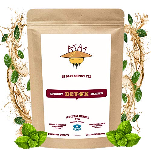 EVERWOL-ATAï/TÉ ARTISANAL/INFUSIÓN ENERGISANTE 100 % NATURAL / THÉ MINCEUR BOOSTER / 25 INFUSTES BIODEGRADABLES DE FIBRA DE MAIS/ESTUCHE INDIVIDUAL EN KRAFT RECYCLABLE.