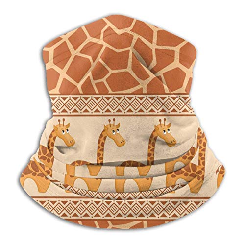Ewtretr Jirafa Animal Retro Cuello Polainas Calentador Hombres Mujeres Cálido A Prueba de Viento Cuello Envoltura de calefacción